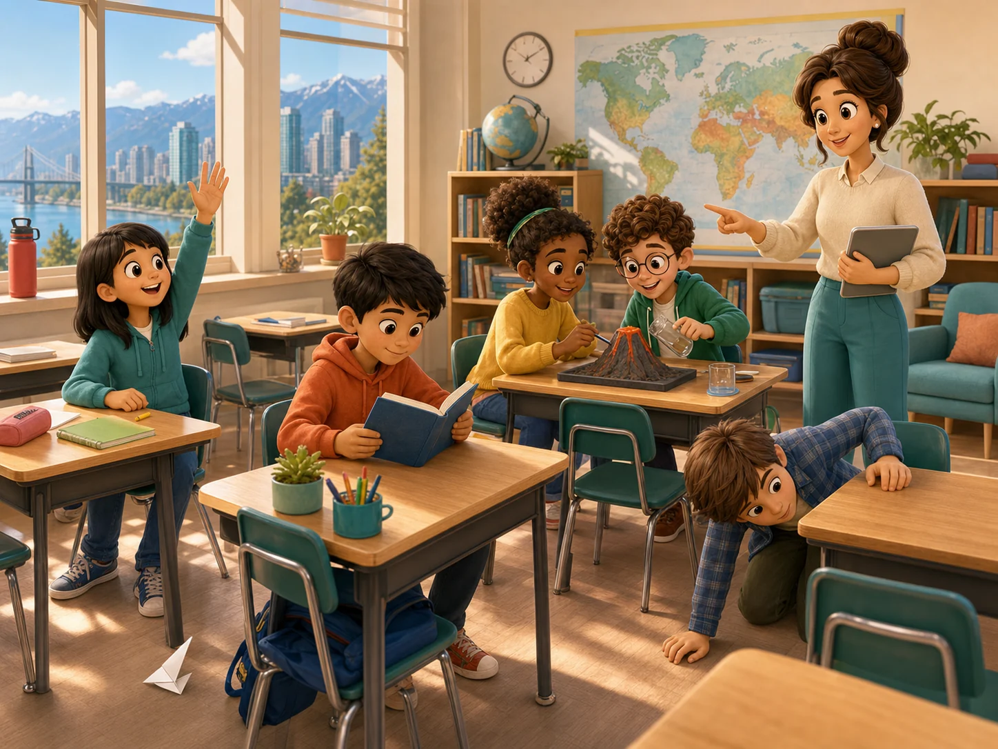 In the Classroom — cảnh lớp học